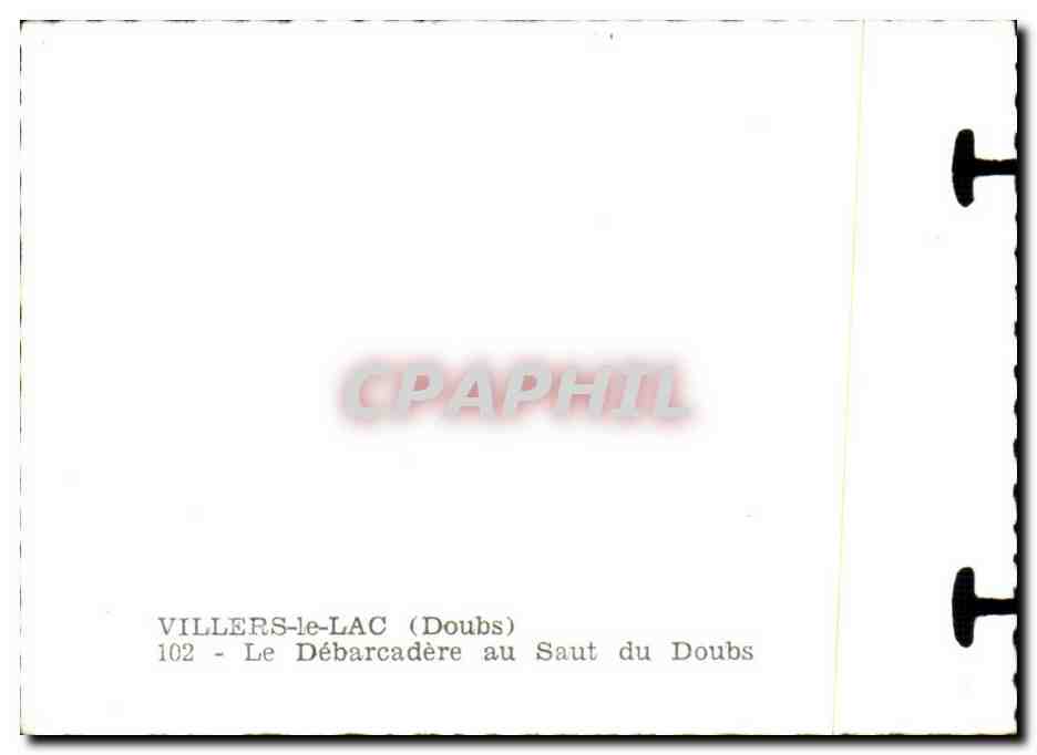 Villers-le-Lac — Le Débarcadère au Saut du Doubs — CPAPHIL 102 — Rückseite