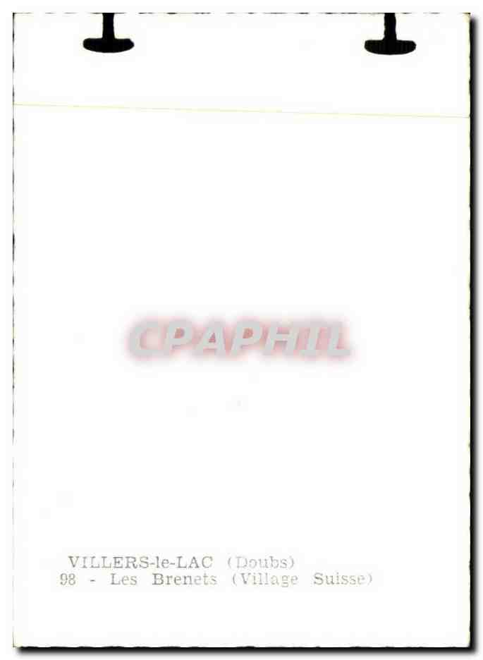 Les Brenets (Village Suisse) — VILLERS-le-LAC (Doubs) — 98 — Achterkant