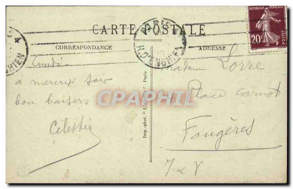 Paris CPA Pont Alexandre III — Verso
