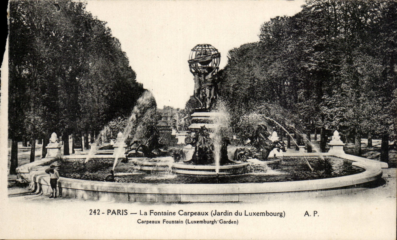 Paris CPA Fontaine CArpeaux Jardin du Luxembourg