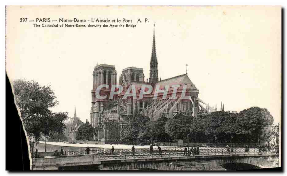 Paris — Notre-Dame — L'Abside et le Pont — A. Papeghin