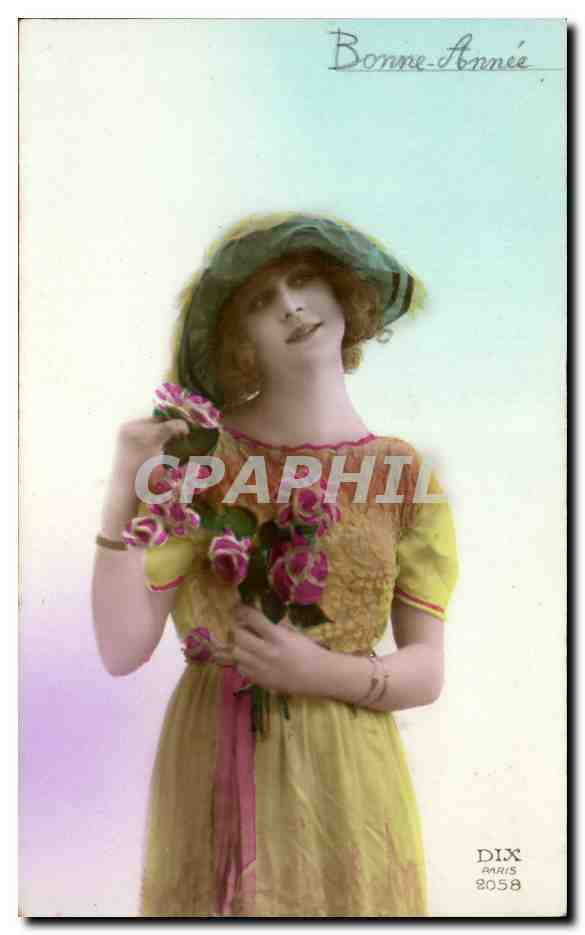 CPA Fantaisie Femme Bonne annee