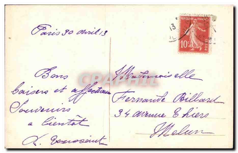 CPA Fantaisie Souvenir de printemps — Rückseite