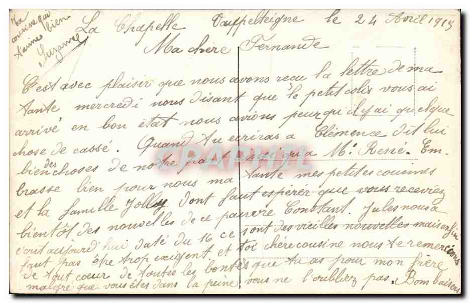 CPA Fantaisie Femme — Verso