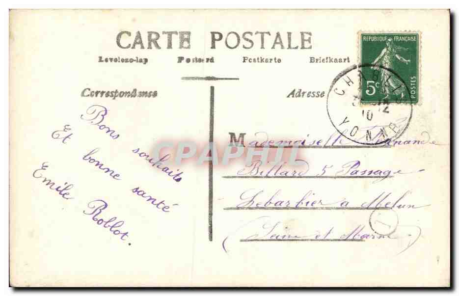 CPA Fantaisie Enfant Garcon — Rückseite