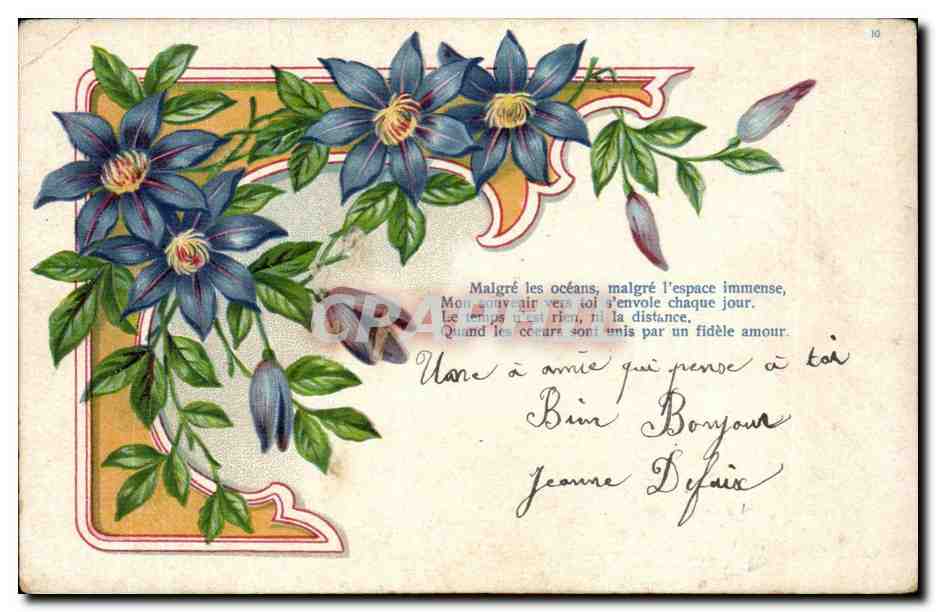 CPA Fantaisie Fleurs