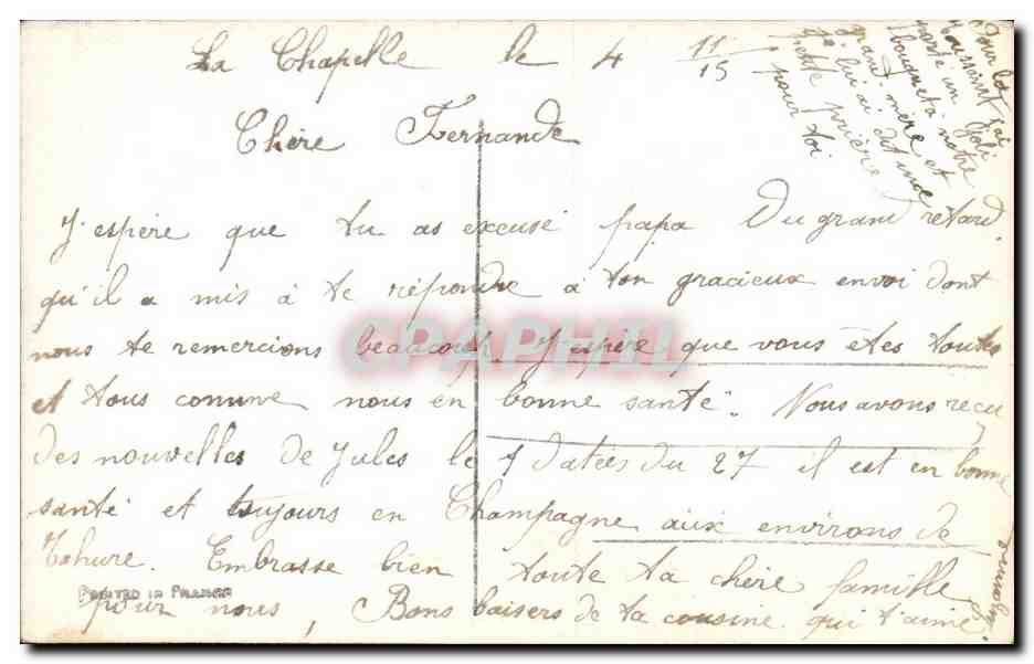 CPA Fantaisie Femme — Rückseite