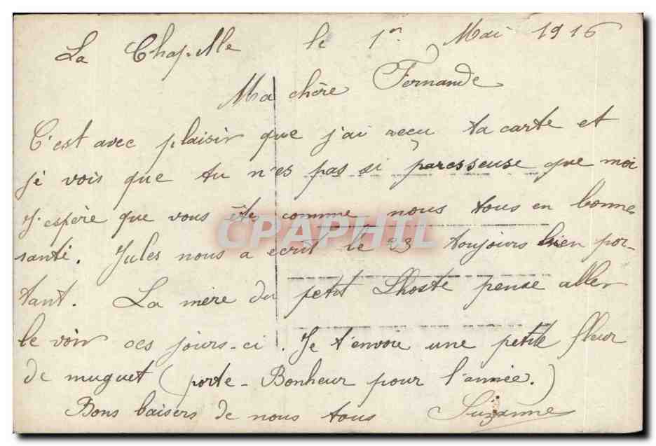 CPA Fantaisie Femme — Rückseite