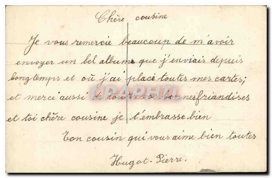CPA Fantaisie Homme — Rückseite