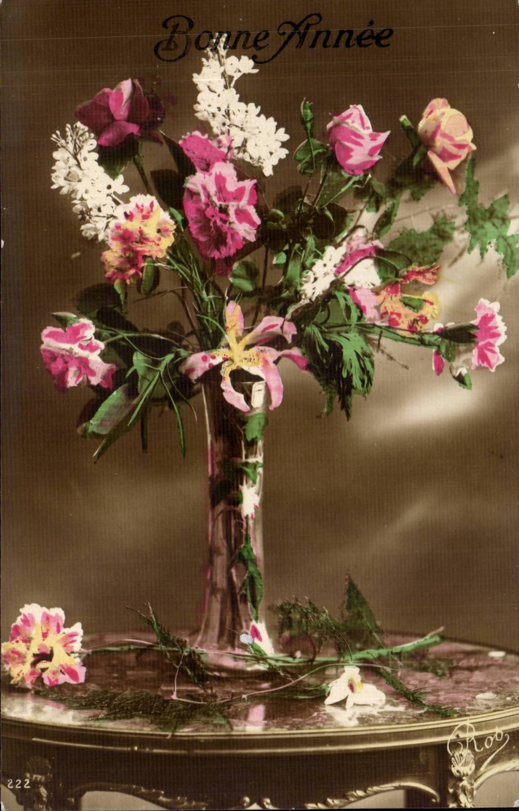 CPA Fantaisie Fleurs