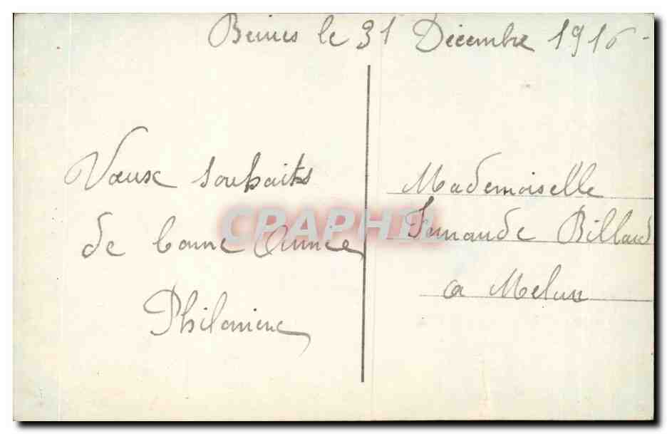 CPA Fantaisie Fleurs — Verso