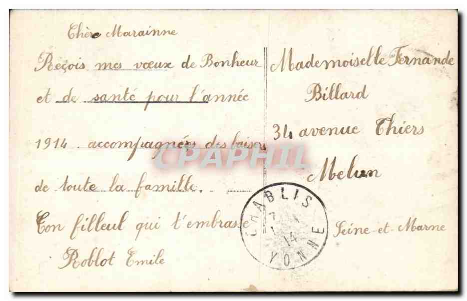 CPA Fantaisie Enfant Garcon — Rückseite