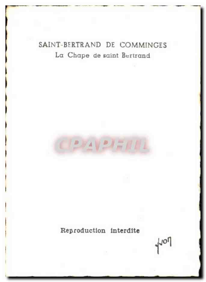 Saint Bertrand de Comminges CPA La chape de Saint Bertrand — Verso