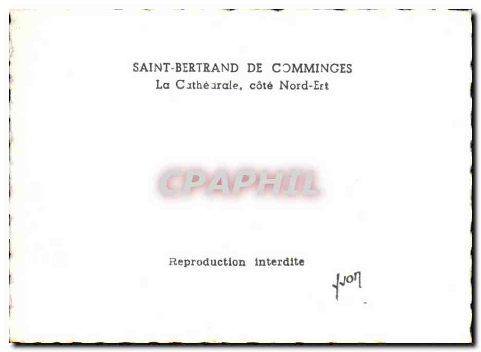 Saint Bertrand de Comminges CPA La cathedrale  — Verso