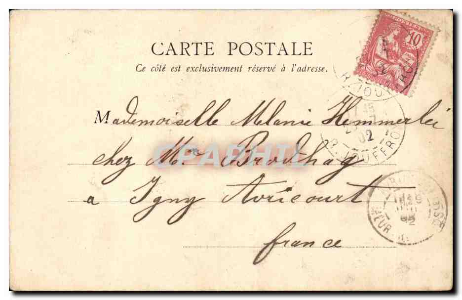 CPA Paris Le lion de Blefort — Rückseite