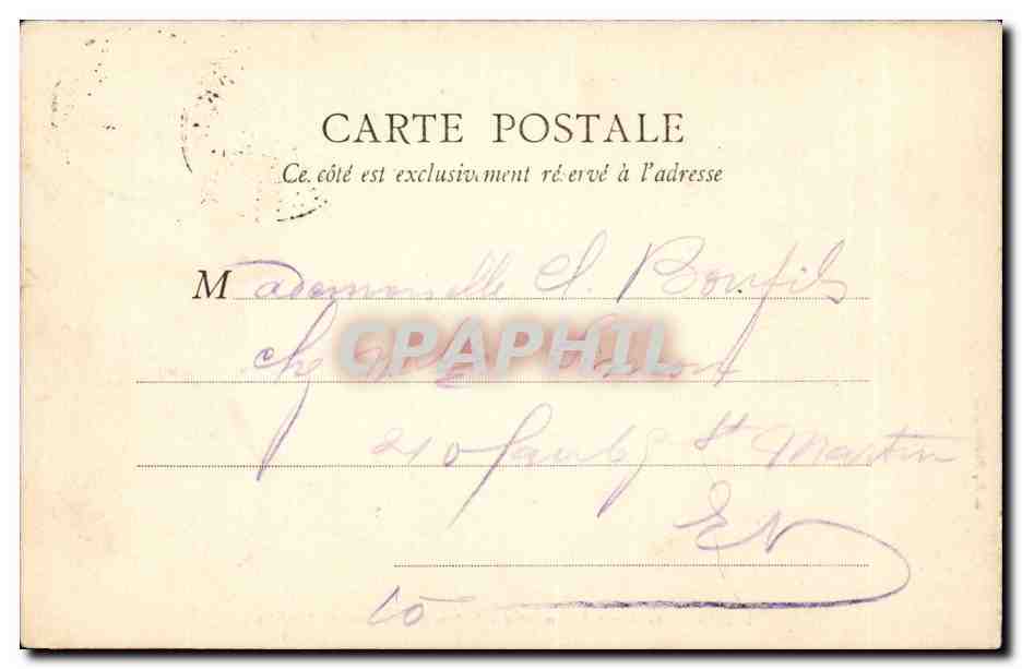 CPA Paris Archives nationales Salon du prince de Soubise — Rückseite