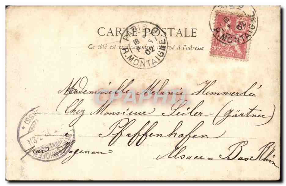 CPA Paris Le Chatelet — Verso