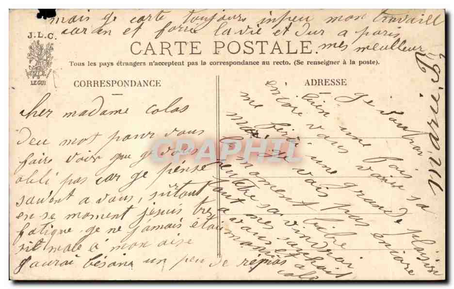 CPA Paris Boulevard Poissonniere — Rückseite