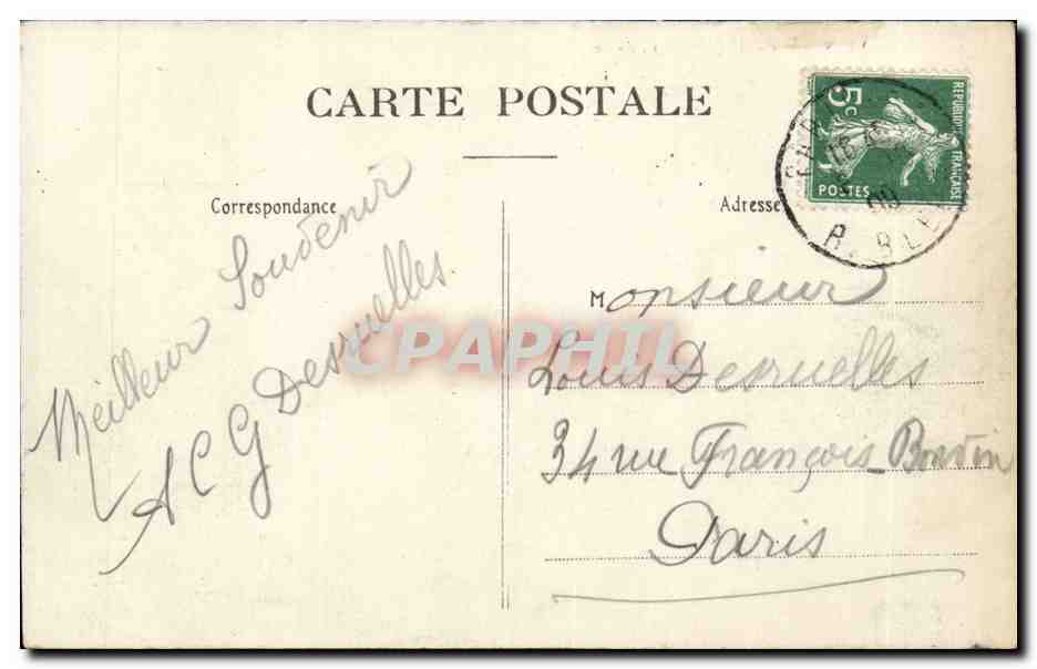 CPA Paris le Senat — Rückseite