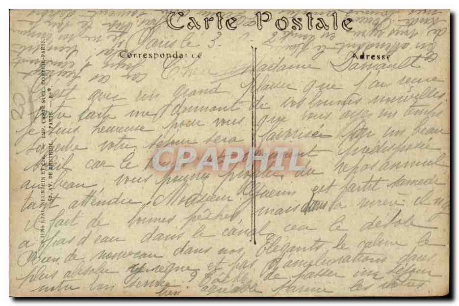 PARIS — La Place Saint-Michel e Notre-Dame — JNDhot, n°20 — Verso