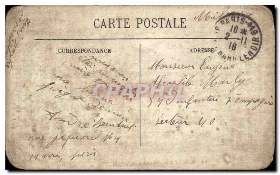 CPA Paris Boulevard des CApucines — Rückseite