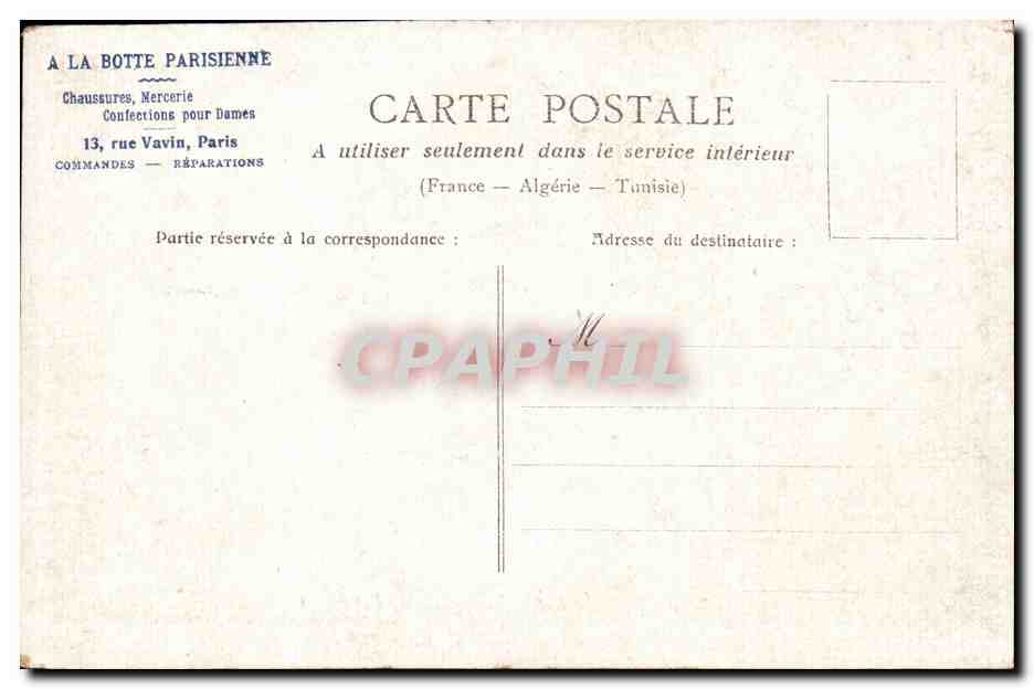 CPA Paris Porte St Denis — Verso