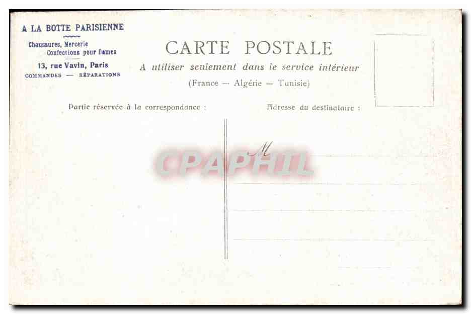 CPA Paris Porte St Denis — Verso