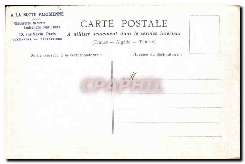 CPA Paris Porte St Denis — Verso