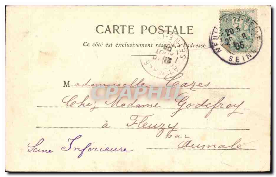 CPA Paris Chambre des deputes — Rückseite