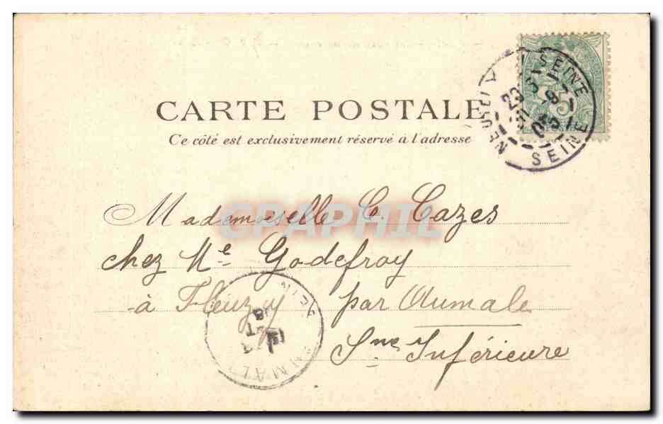CPA Paris College de France — Rückseite