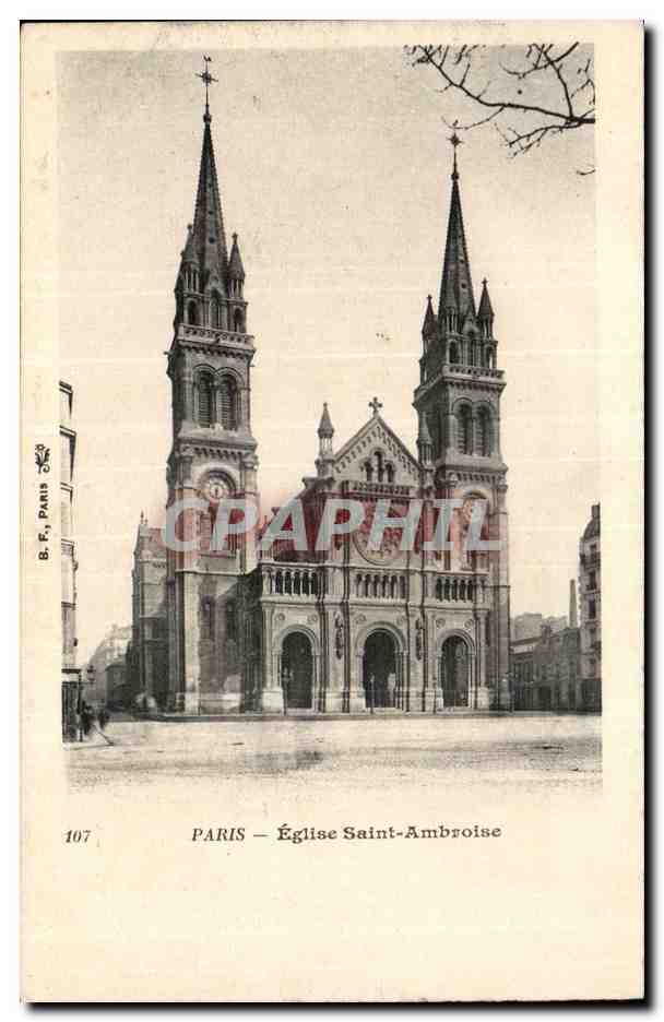 CPA Paris Eglise Saint Ambroise