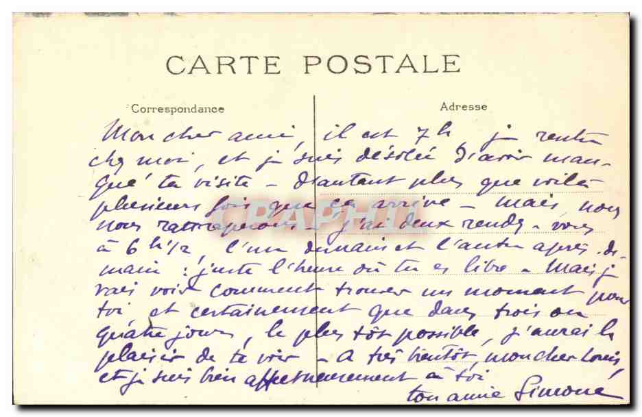 CPA Paris Fontaine de Medicis — Rückseite