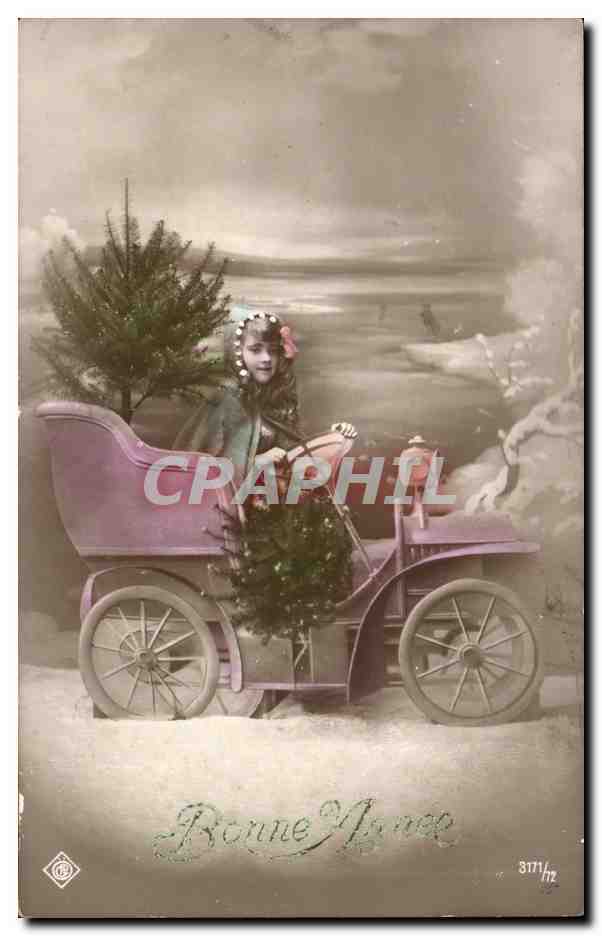 CPA Fantaiise Enfant Automobile