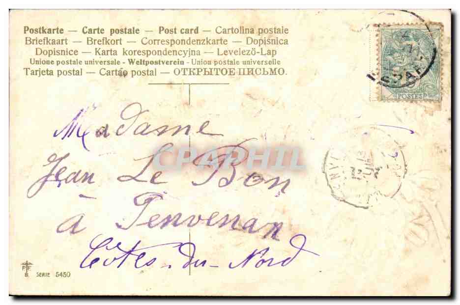 CPA Fantaisie Hirondelle Oiseau — Rückseite