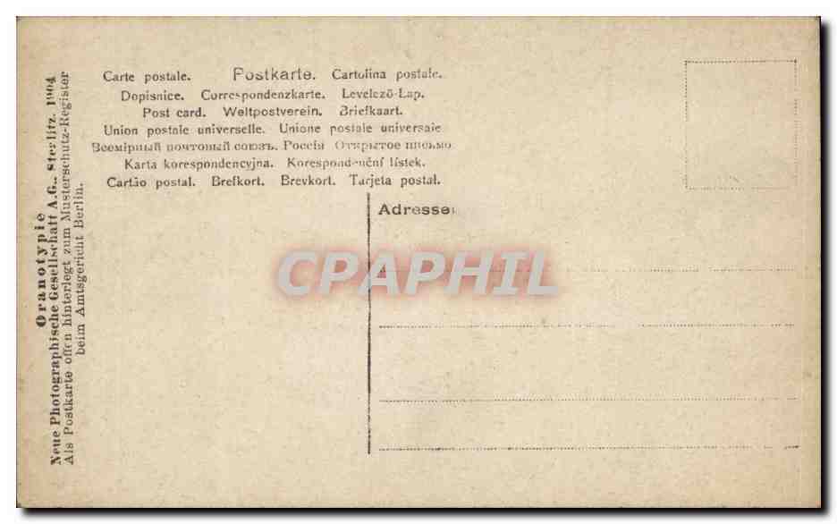 Deux jeunes filles avec des partitions musicales — éditeur Granotypie, Berlin, 1904 — Verso