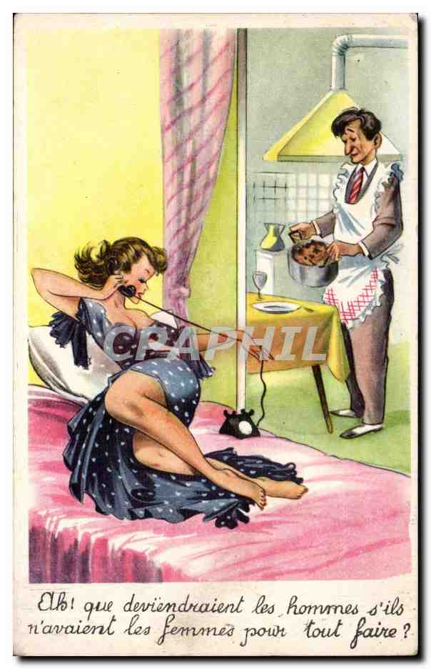 CPA Fantaisie Femme Humour 