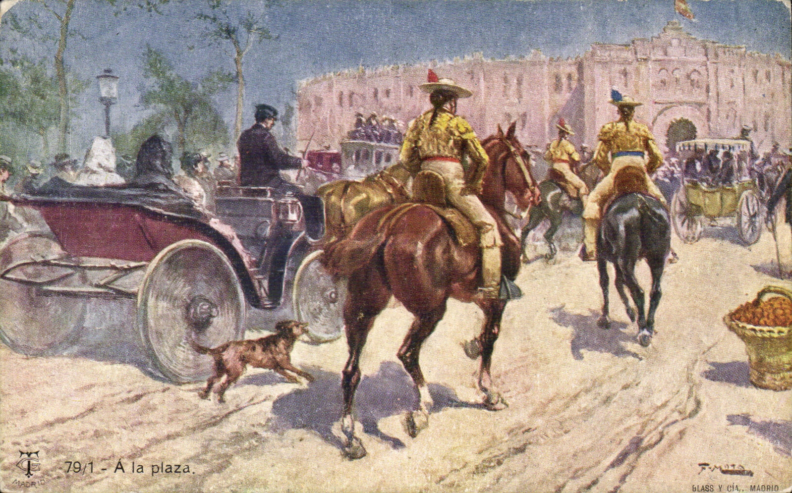 CPA Fantaisie A la plaza Espagne Toro Corrida