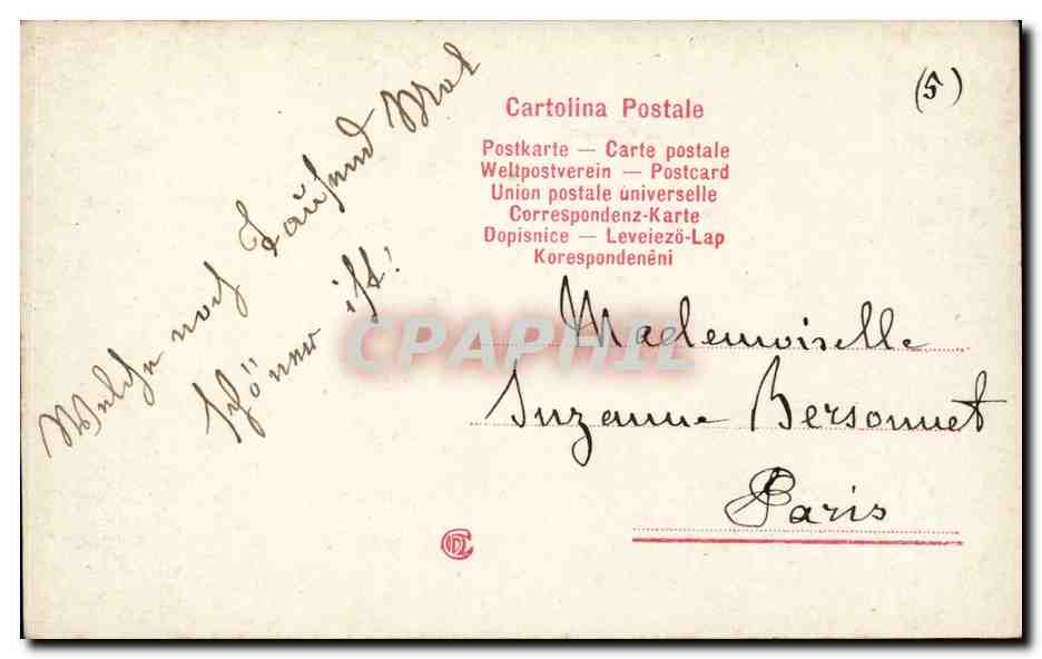 CPA Fantaisie Femme — Verso