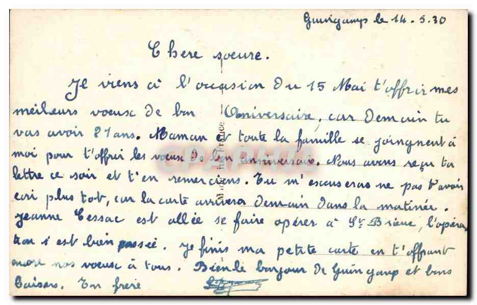 CPA Fantaisie Femme — Verso