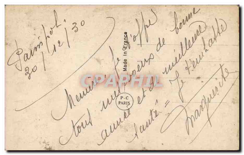 CPA Fantaisie Femme — Verso