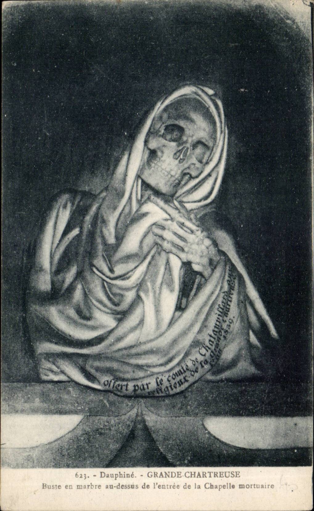 Marmorfigur der Grande Chartreuse — Dauphiné — Verleger M. Bourdey, Grenoble, Nr. 623