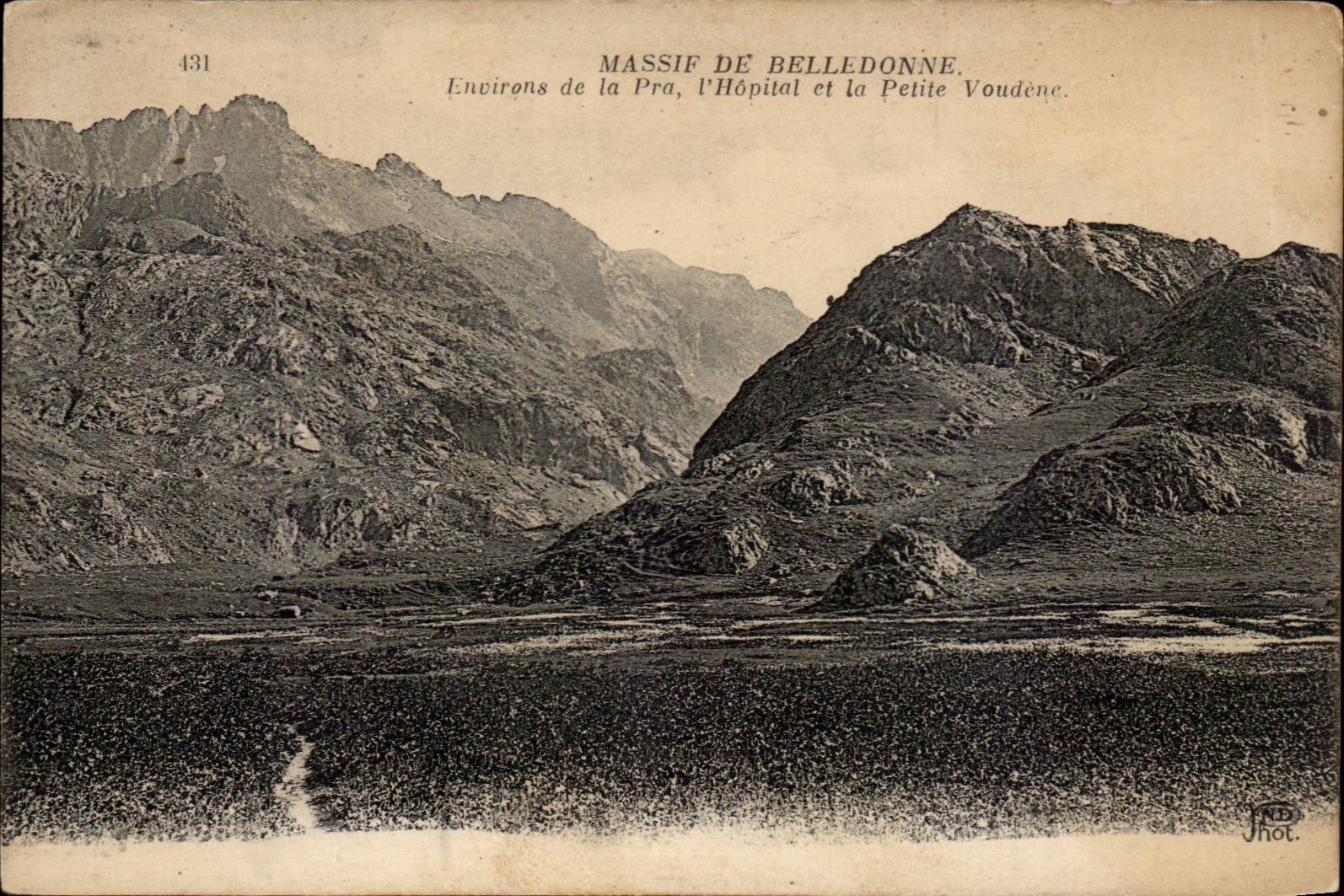 Massif de Belledonne — Environs de la Pra, l'Hôpital et la Petite Voudène — ND Phot.