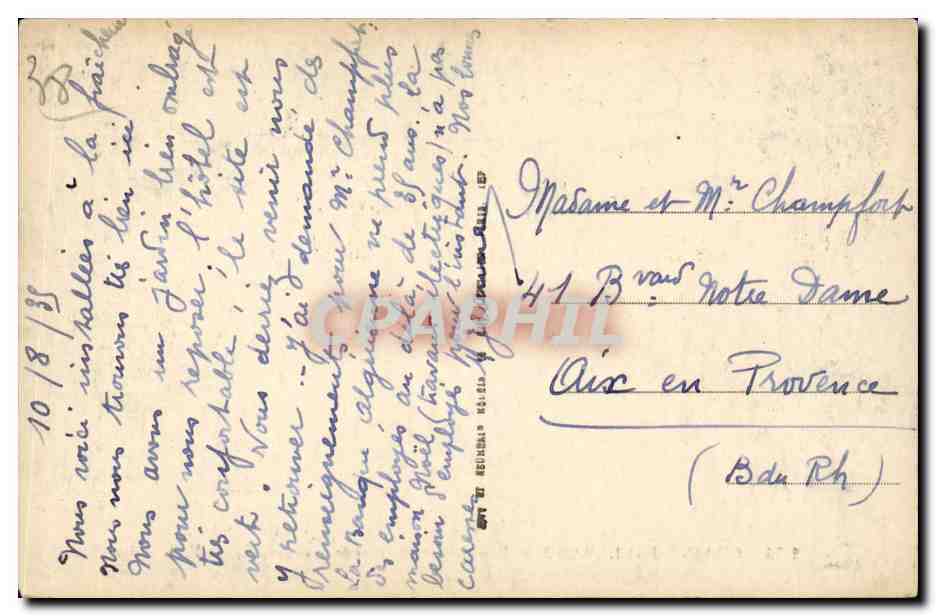 Chaîne d'Allevard — Puy Gris et Argentières vus du Mont-Fret — LL. — n° 2376 — Reverso