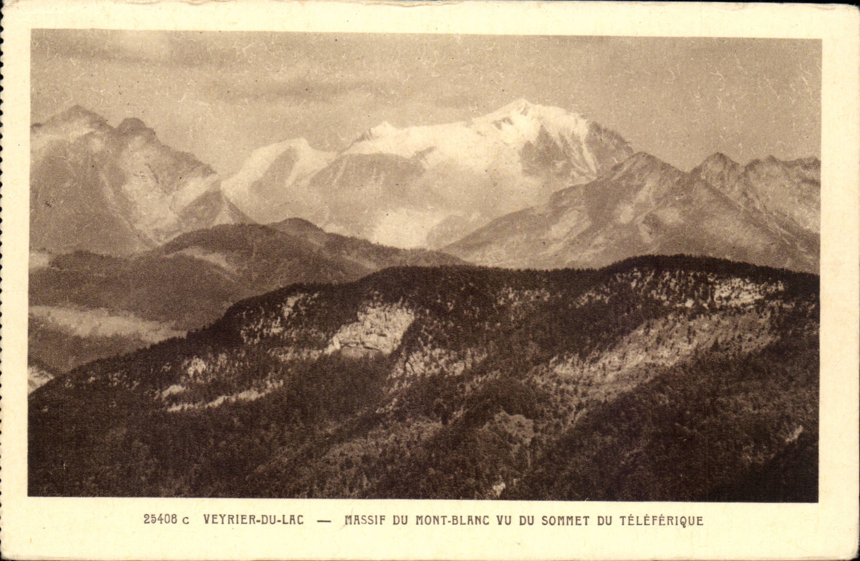 Veyrier-du-Lac — Massif du Mont-Blanc vu du sommet du téléphérique — éditeur CPHAPhil