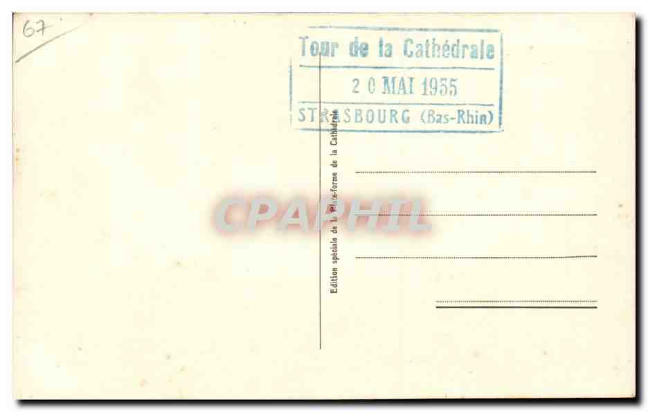 CPA Strasbourg place Kleber — Verso