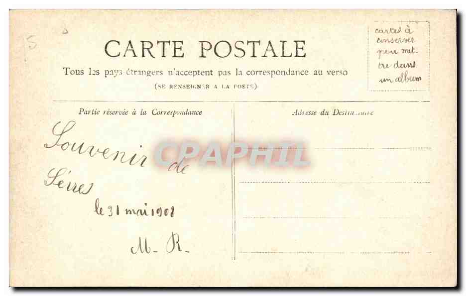 Paris CPA Le petit palais  — Rückseite