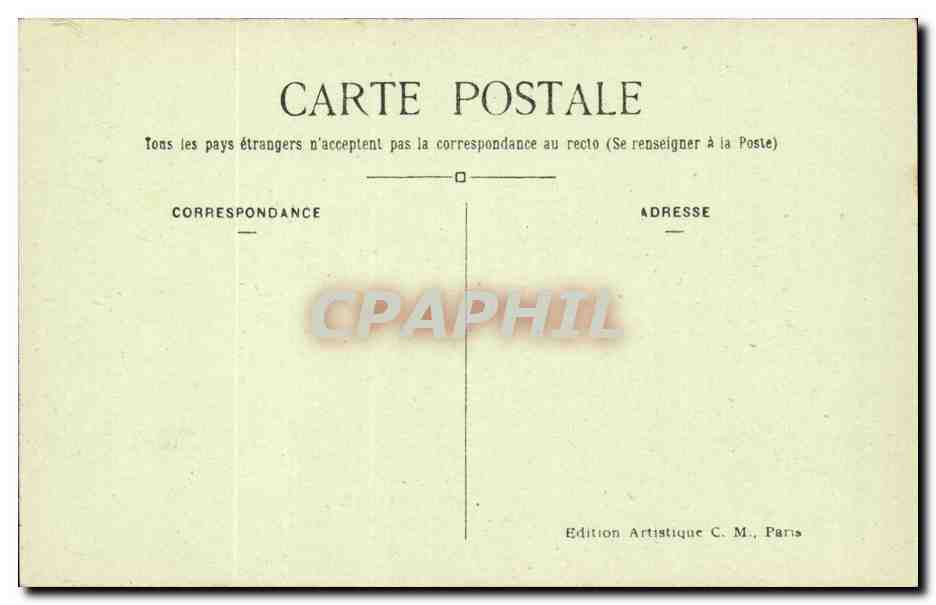 Paris CPA Gare du Nord — Verso