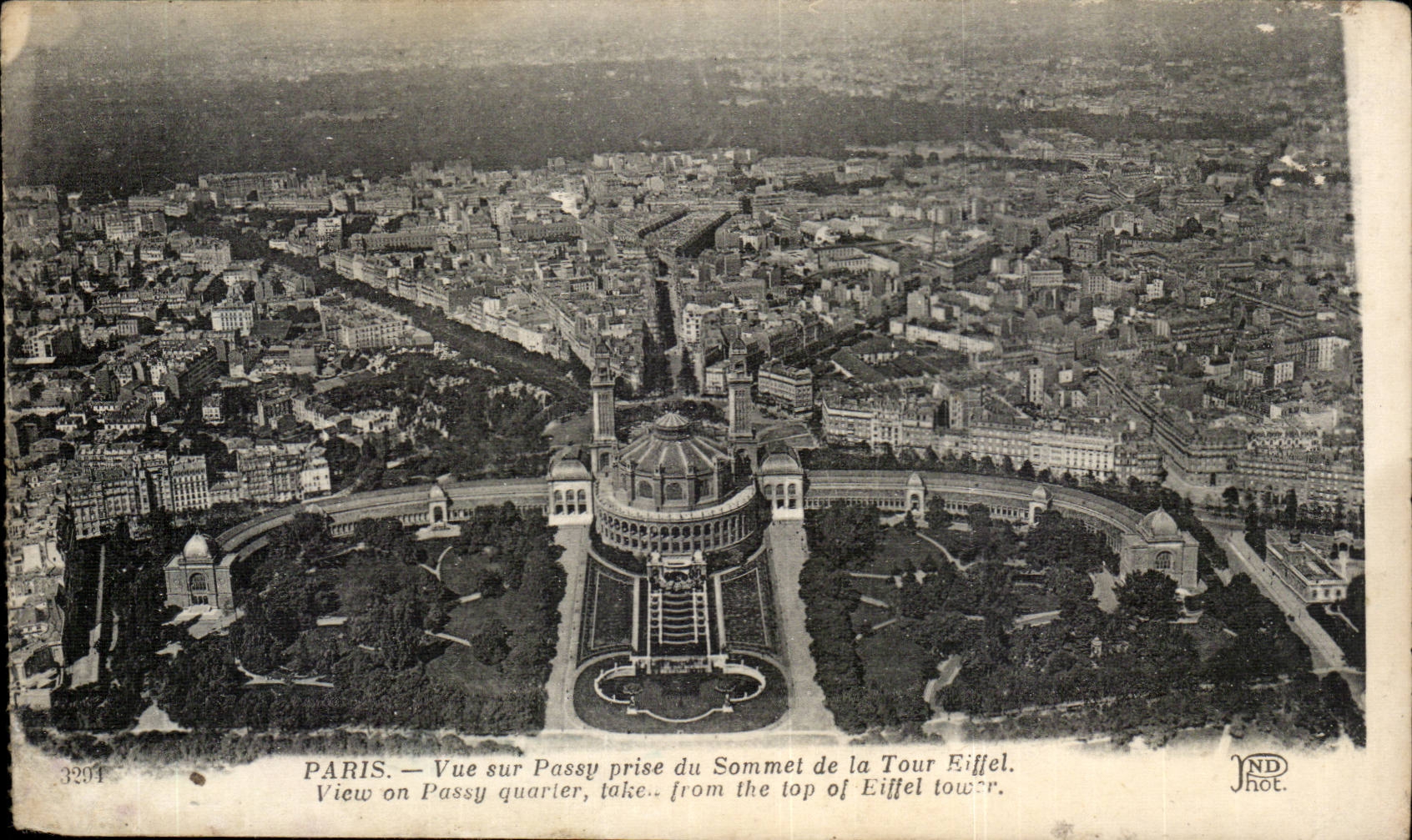 Paris CPA Vue sur Passy prise du sommet de la Tour Eiffel 
