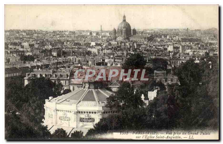 Paris CPA Vue prise du grand palais sur l'eglise Saint Augustin