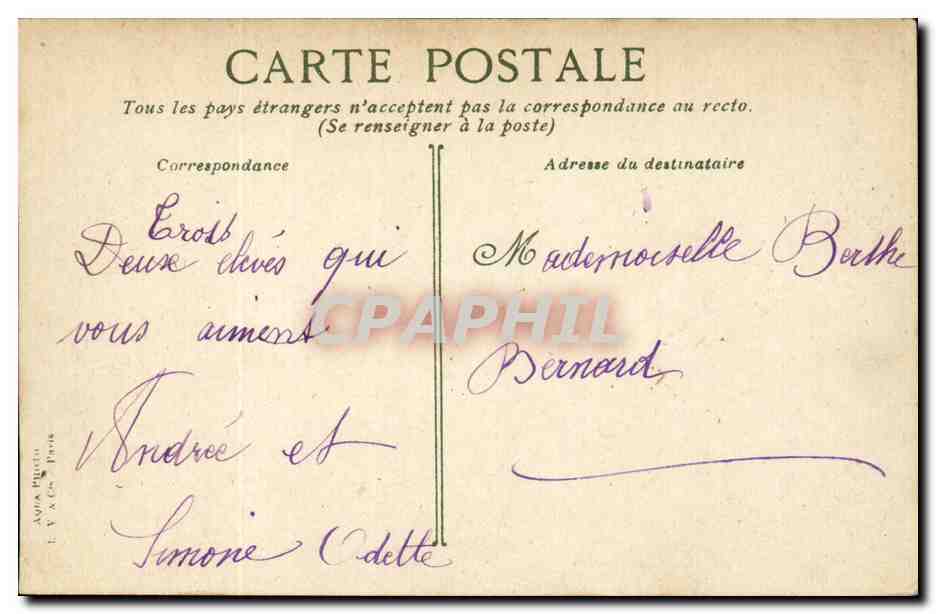 Paris CPA Vue generale de Notre Dame — Rückseite